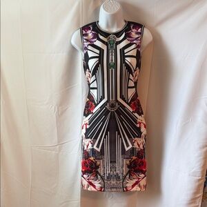 Clover Canyon Geometric Print Sleeveless Bodycon Dress